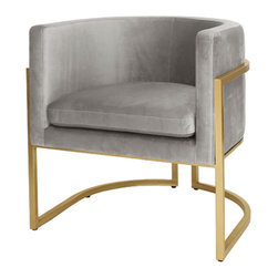 Worlds Away - Worlds Away Jenna Barrel Armchair - Armchairs And Accent Chairs