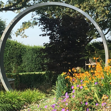 An elegant garden design for a new-build home in Harpenden