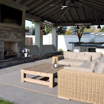 a Pavilion with Outdoor Kitchen