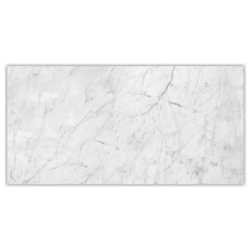 White Carrara Honed 12x24 Marble Tile