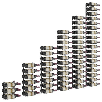 W Series Under the Stairs Wine Wall Kit, Chrome, 126 Bottles (Double Deep)