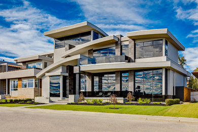 Example of a trendy home design design in Calgary