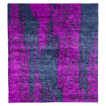 Wirrabara D Silk Wool Hand Knotted Tibetan Rug, 6' Square