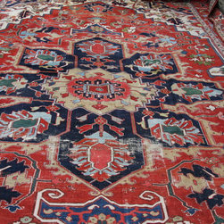 Restoration of this antique country home Persian large carpet. - Floor Rugs