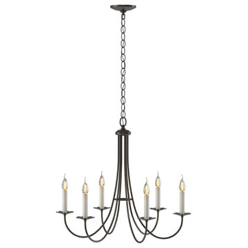 Simple Sweep 6 Arm Chandelier, Oil Rubbed Bronze Finish