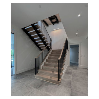 122 Modern Steel & Wood Floating Staircase, Arlington Va 22207 - Modern 