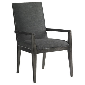 Lexington Furniture Carrera Vantage Arm Chair, Carbon Gray, Set of 2