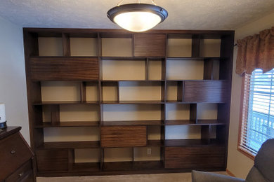 Inspiration for a timeless family room remodel in Omaha