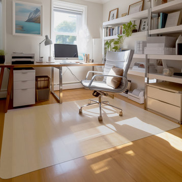 60x46" Rectangle PVC Floor Mat Protector 1.5mm for Hard Wood Floors Desk Chair