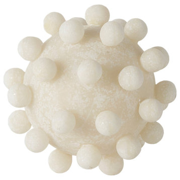 Malo 4.7Lx4.7Wx4.7H Cream Resin Small Sphere Decorative Object