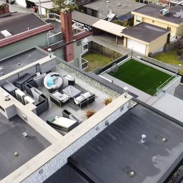 Modern contemporary roof top deck