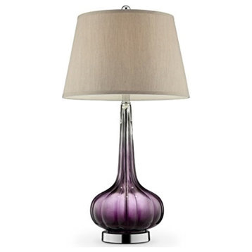 30"H Mulberry Glass Table Lamp
