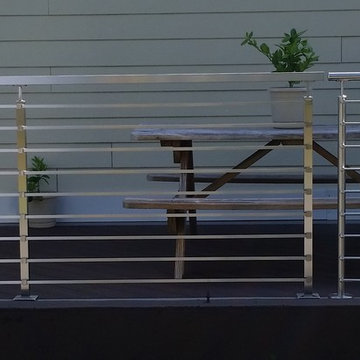 Loudoun Stairs - Outdoor Glass and Stainless Steel Show Room