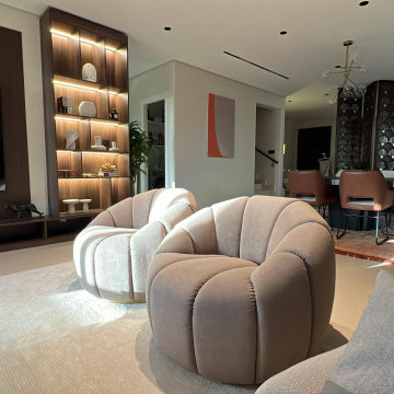 Open Space Connection View | Cohesive Design Link Between Living Room & Dining R