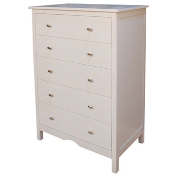 Seneca 5-Drawer Dresser, White