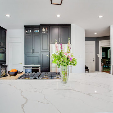 Transitional Two-Finish Kitchen Design Silver Spring, MD