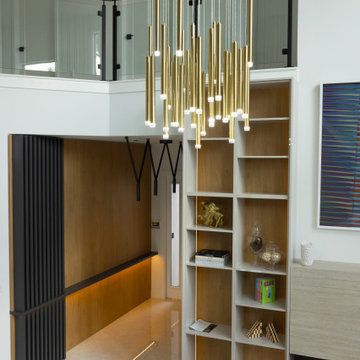 Modern Architectural Millwork Feature Wall & Stair Paneling