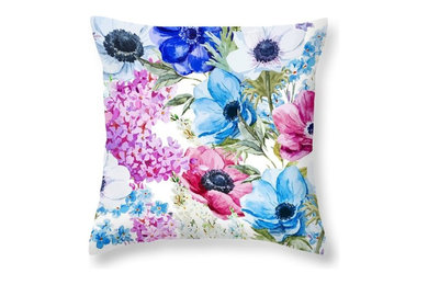 Floral Throw Pillow 16x16