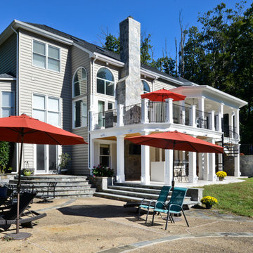 Exterior Remodel Turns Home Backyard into Gorgeous Retreat in Great Falls, Va