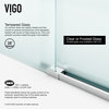 VIGO 60" Frameless Shower Door 3/8" Hardware, Right