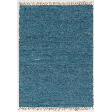 Linon Berber Loop Hand Woven Wool 3'6"x5'6" Rug in Sage