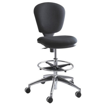 Pemberly Row Extended Height Drafting Chair in Black