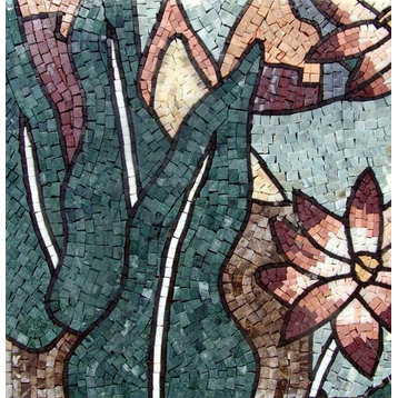 Mosaic Tile Patterns, The Lotus River, 24"x24"