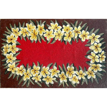 Colorful Floral Mosaic Rug, 31"x47"