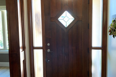 maple stai to solidcolour front door