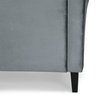 Madera Contemporary Tufted Velvet 3 Seater Sofa, Smoke/Dark Brown