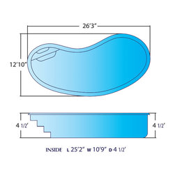 Avanti by Alaglas - Medium Fiberglass Pool - Outdoor Products