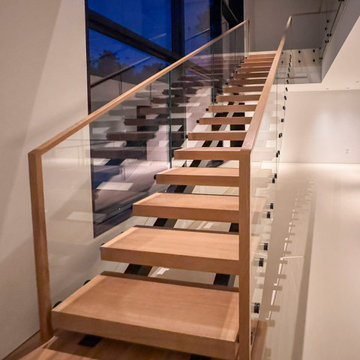 Project #126 | Contemporary Staircases with Integrated LEDs & Glass Railing
