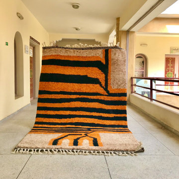 Exclusive Beni Ourain Rug, Moroccan Area Rug, MoroccanHandsART