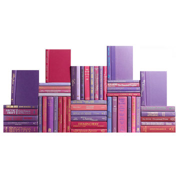 Modern Berry Book Wall, Set of 50