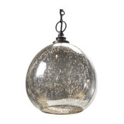 Voysey Industrial Loft Antique Mercury Glass Float Pendant