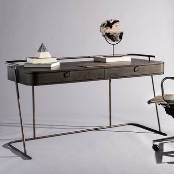 Safavieh Couture Ferrell Modern Wood Desk Dark Walnut