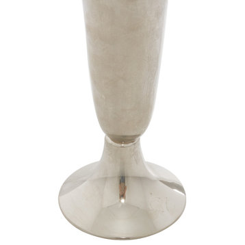 Traditional Silver Aluminum Metal Vase 90937