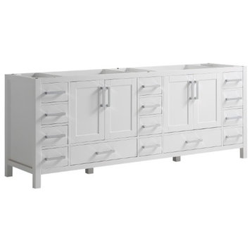 Jacques 84" White Vanity Cabinet Only