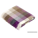 Bronte Moon - Merino Lambswool - Harlequin - Clover - Throw Blanket - Based on the 2018 Pantone Color of the Year Ultra-Violet, the Clover collection of Lambswool throws & cushions marries a staple color of the Bronte range with the latest trends & modernity. Available in our favorite Melbourne check, Harlequin and Harley Stripe designs.