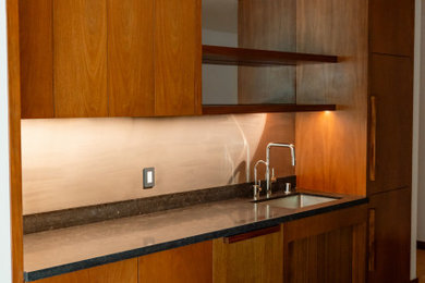 Mid-century modern home design photo in Los Angeles