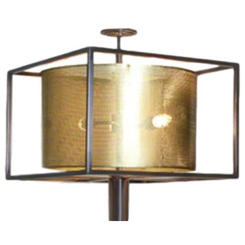 Retro Industrial Minimalist Bronze Table Lamp, Brass Metal Shade Mid Century
