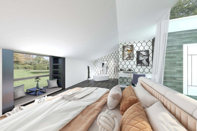 Photo of a modern bedroom in Venice.