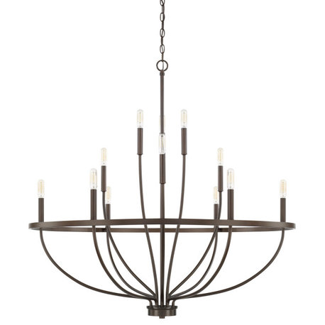 Capital Lighting 428501 Greyson 12 Light 40"W Taper Candle - Bronze