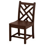 Polywood - Polywood Chippendale Dining Side Chair, Mahogany - Show off your exquisite sense of style with the POLYWOOD Chippendale Dining Side Chair. When paired with one of our traditional dining tables, this attractive chair adds both elegance and warmth to your outdoor entertaining space. Made in the USA and backed by a 20-year warranty, this durable chair is constructed of solid POLYWOOD lumber that won't splinter, crack, chip, peel or rot. It's also available in several fade-resistant colors, giving it the appearance of painted wood but without all the maintenance wood requires. That means no painting, staining or waterproofingever. You'll also appreciate how good this eco-friendly chair will look over the years as it resists stains, corrosive substances, salt spray and other environmental stresses.