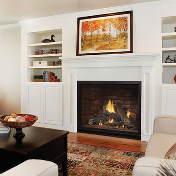 Family Home Living Area with Large Fireplace - American Hearth