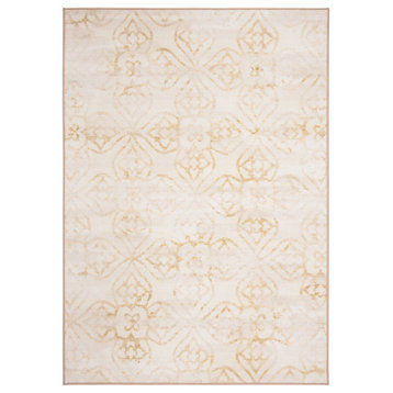 Safavieh Disney Rugs Dsn532A Vintage Distressed Rug, Ivory and Gold, 5'0"x7'0"