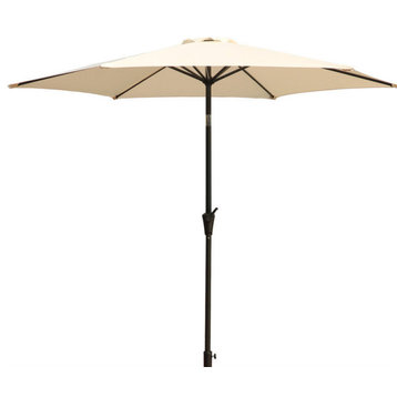 9' Pole Umbrella With Carry Bag, Creme