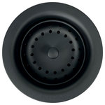 Sinkology - SinkSense Kitchen Sink 3.5" Strainer Drain With Post Styled Basket, Matte Black - Kitchen sinks require drains, and Sinkology has you covered with the SinkSense 3.5" solid brass strainer drain in matte black. This post-style drain fits standard kitchen sink drains and has a removable basket for easy cleaning and debris removal. The solid brass construction of the drain stands up to the daily needs of a busy kitchen sink, and the matte black finish is bold and modern. The high-quality design is backed by a lifetime warranty�the Sinkology Everyday Promise.