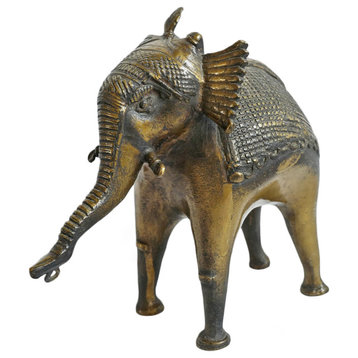 Consigned Antique Brass Jaipur Elephant