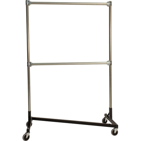 Z-Rack - Heavy Duty 48" Long Base Double Rail w/ 72" Uprights Black